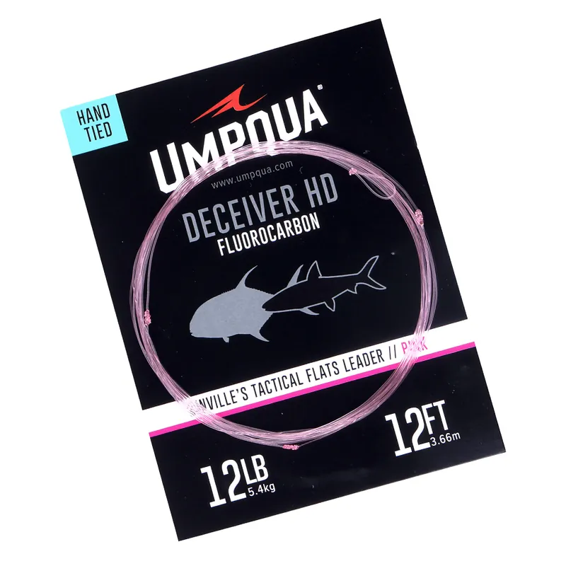 Umpqua Deceiver HD Linville's Tactical Flats Leader 12 ft Pink Tip- 12 lb